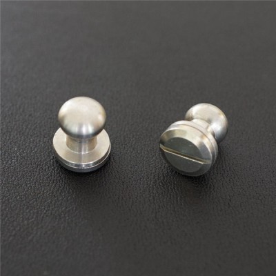 FR504 Stainless Steel Sam Browne Stud Round Head Button Screw Post 10x8x10mm 100pcs/bag