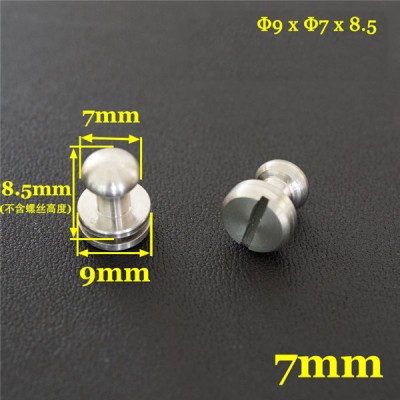 FR506 Stainless Steel Sam Browne Stud Round Head Button Screw Post 9x7x8.5mm 100pcs/bag