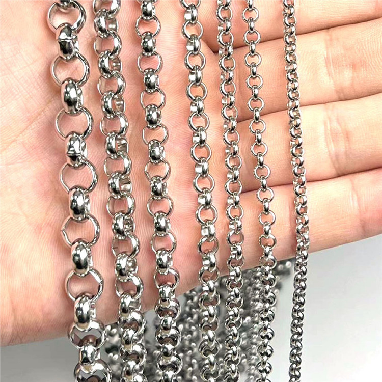 SC002 Stainless Steel Basic Link Chain Necklace Men Women  10 Meters per Bag