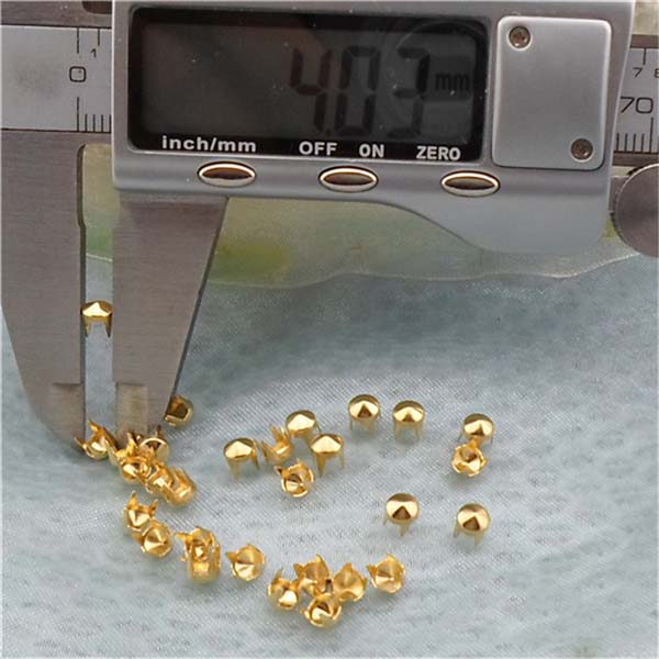 A025 Cone Studs( iron/brass) 4x4.5mm 1000pcs/bag