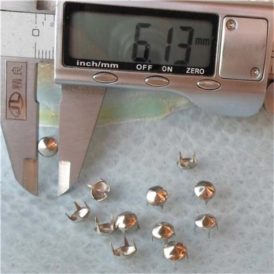 A027 Cone Studs And Spikes With Prongs( iron/brass) 6x2.3mm 1000pcs/bag