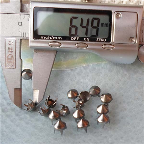 A034 Cone Studs And Spikes( iron/brass) 6.5x4mm 1000pcs/bag