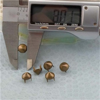 A035 Cone Studs And Spike Plastic For Bags (iron/brass) 8x5mm 1000pcs/bag