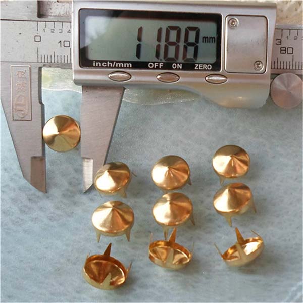 A037 Pack of Cone Studs(iron/brass) 12x5.5mm 1000pcs/bag
