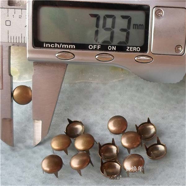 A059 Dome Studs(iron/brass) 8mm 1000pcs/bag