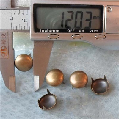 A061 Dome Studs(iron/brass) 12mm 1000pcs/bag