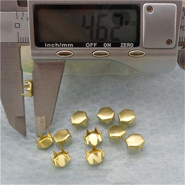 A0746 Hex Brass Studs 7x4.6mm 1000pcs/bag
