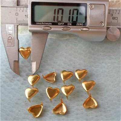 A016 Heart Studs(iron/brass) 10x10mm 1000pcs/bag