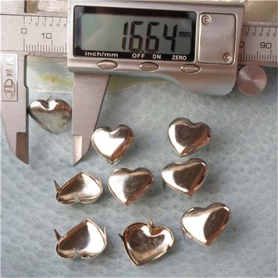 A017 Heart Studs(iron/brass) 17x15mm 1000pcs/bag