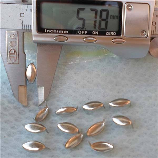 A050 Oval Studs(iron/brass) 11.4x6mm 1000pcs/bag