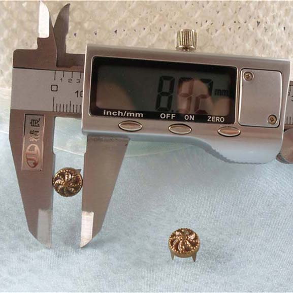 ZZHX-009 Flower Studs(iron/brass) 9x3.4mm 1000pcs/bag