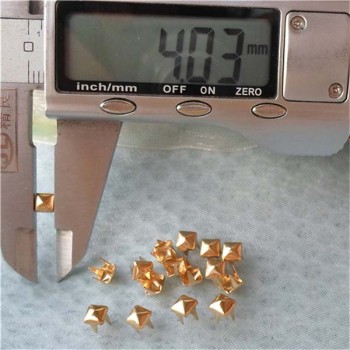 A001 Gold Pyramid Studs(iron/brass) 4x2mm 1000pcs/bag
