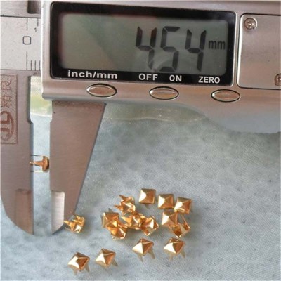 A001 Gold Pyramid Studs(iron/brass) 4x2mm 1000pcs/bag