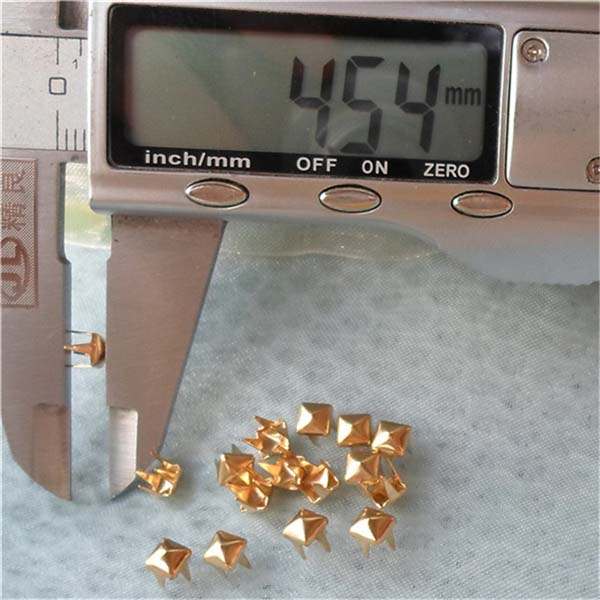 A001 Gold Pyramid Studs(iron/brass) 4x2mm 1000pcs/bag