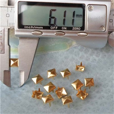 A003 Brass Pyramid Studs(iron/brass) 6x2mm 1000pcs/bag
