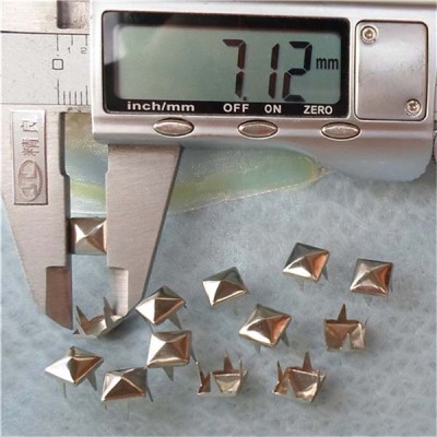 A004 Copper Pyramid Studs(iron/brass) 7x2mm 1000pcs/bag