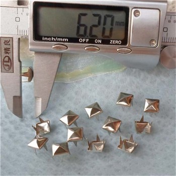 A004 Copper Pyramid Studs(iron/brass) 7x2mm 1000pcs/bag