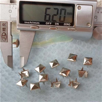 A004 Copper Pyramid Studs(iron/brass) 7x2mm 1000pcs/bag