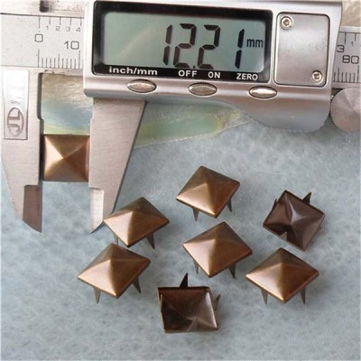 A009 Pyramid Studs(iron/brass) 12mm 1000pcs/bag