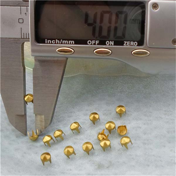 A063 Six Facets Studs For Leathercraft(iron/brass) 4mm 1000pcs/bag
