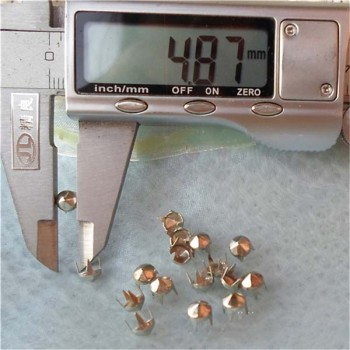 A064 Six Facets Studs For Garments(iron/brass) 5mm 1000pcs/bag