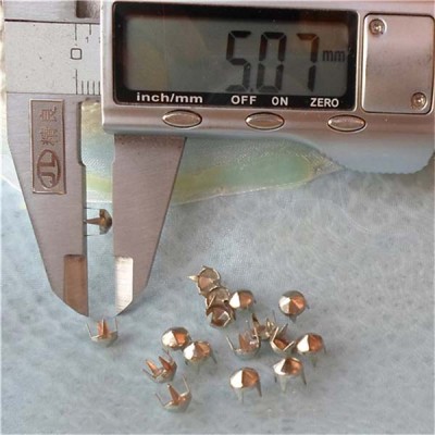 A064 Six Facets Studs For Garments(iron/brass) 5mm 1000pcs/bag