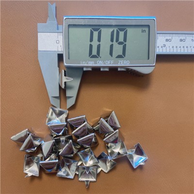 FK13  Pyramid Square 2 Prongs Studs 13mm Standard 1/2" Silver 100pcs/bag