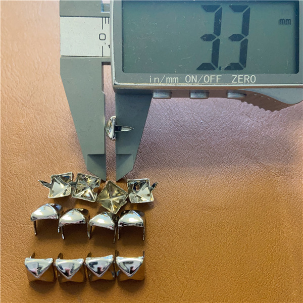 FK8  Pyramid Square Concave 2 Prongs Studs 8 mm  Rack Plating Color 100pcs/bag