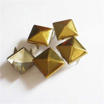XL1003 Pyramid Studs For Clothing Two Claws (Dazzle color) 10mm 100pcs/bag
