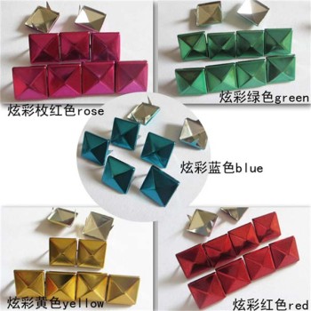 XL1203 Metal Pyramid Studs Two Claws (Dazzle color) 12mm 100pcs/bag