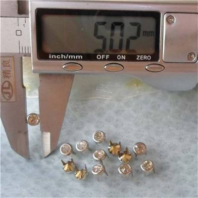 A077 Brass A diamond studs 5mm 1000pcs/bag
