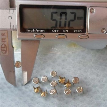 A077 Brass A diamond studs 5mm 1000pcs/bag