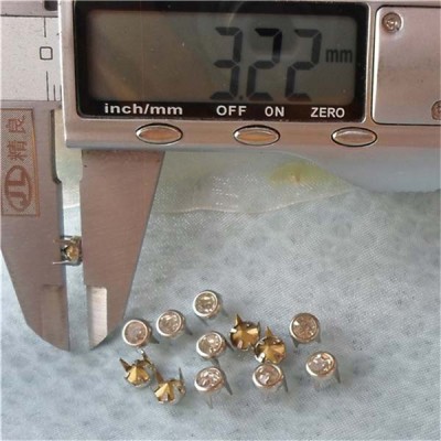 A077 Brass A diamond studs 5mm 1000pcs/bag
