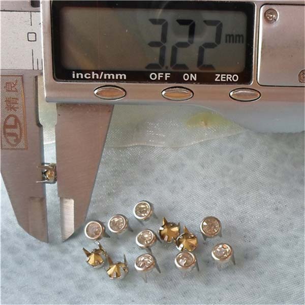 A077 Brass A diamond studs 5mm 1000pcs/bag