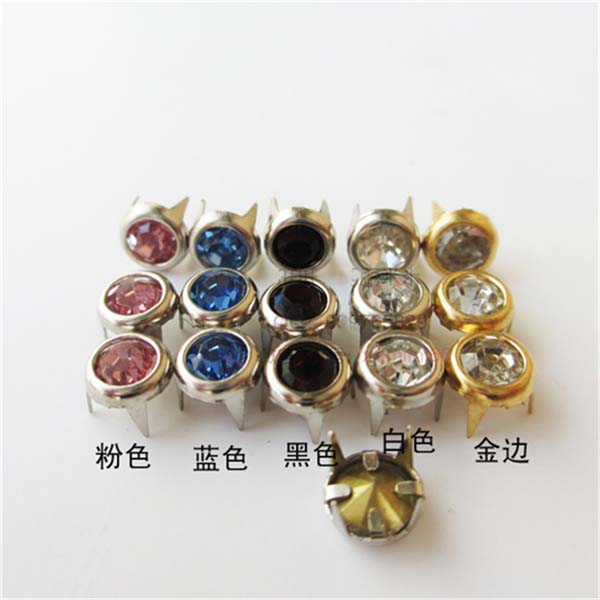 A078 Brass A diamond studs 6mm 1000pcs/bag
