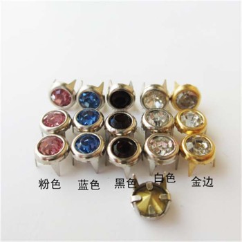 A078 Brass A diamond studs 6mm 1000pcs/bag
