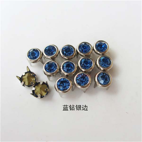 A078 Brass A diamond studs 6mm 1000pcs/bag