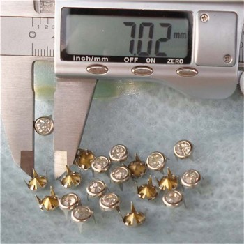 A079 Brass A diamond studs 7mm 1000pcs/bag