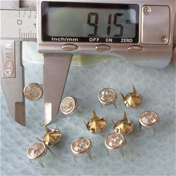 A081 Brass A diamond studs 9mm 1000pcs/bag