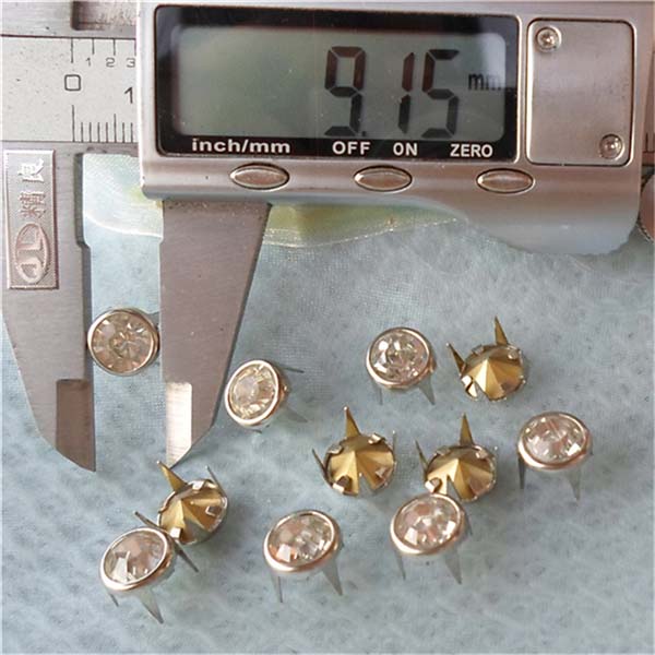 A081 Brass A diamond studs 9mm 1000pcs/bag