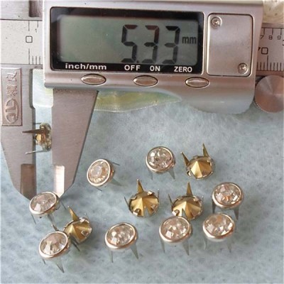 A081 Brass A diamond studs 9mm 1000pcs/bag
