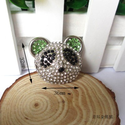 XL101 The new animal buckles,DIY bag accessories,Diamond owl,Panda,Fox,Rivets metal buckles MOQ 10pcs