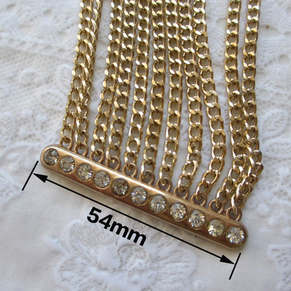 XL108 DIY diamond chain buckles/Clothes decoration/Shoes Accessories/Badges rivets/decorative buckle/Tassel chain 54mm MOQ 10pcs