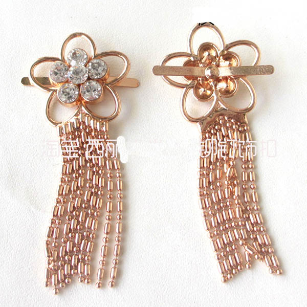 XL116 3.0cm light gold tassel diamond buckles buckle/Metal shoes flowers/Children boots accessories diamond buckle 30x70mm MOQ 10pcs