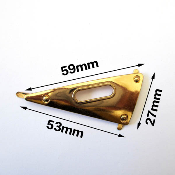 XL122 DIY jewelry accessories materials wholesale/Triangle with a long hole clip rivet/DIY light gold hardware decorated deduction 53x27x59mm MOQ 10pcs