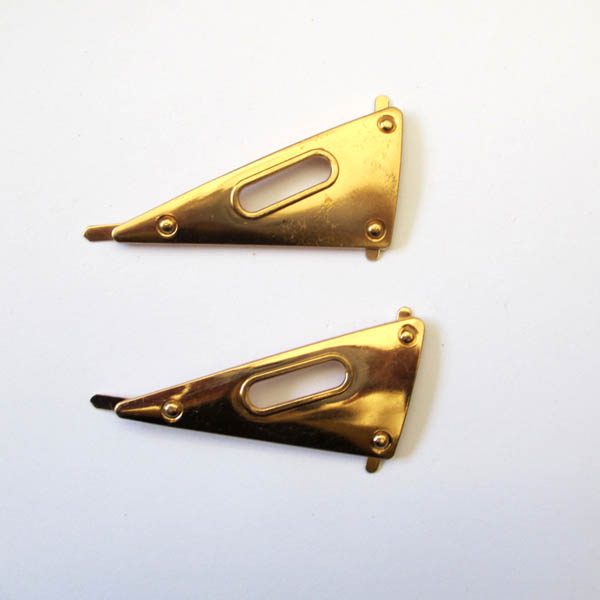 XL122 DIY jewelry accessories materials wholesale/Triangle with a long hole clip rivet/DIY light gold hardware decorated deduction 53x27x59mm MOQ 10pcs