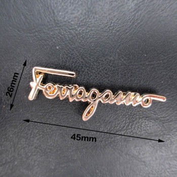 XL124 DIY rivet alphabet clip/Two paw claw nails/DIY light gold buckle decorated small letters 26x45mm MOQ 10pcs