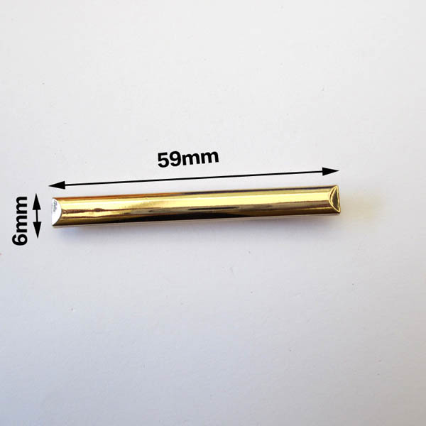 XL126 DIY jewelry accessories elongated strip rivet/Light gold stick/Metal buckles clip 6x59mm MOQ 10pcs