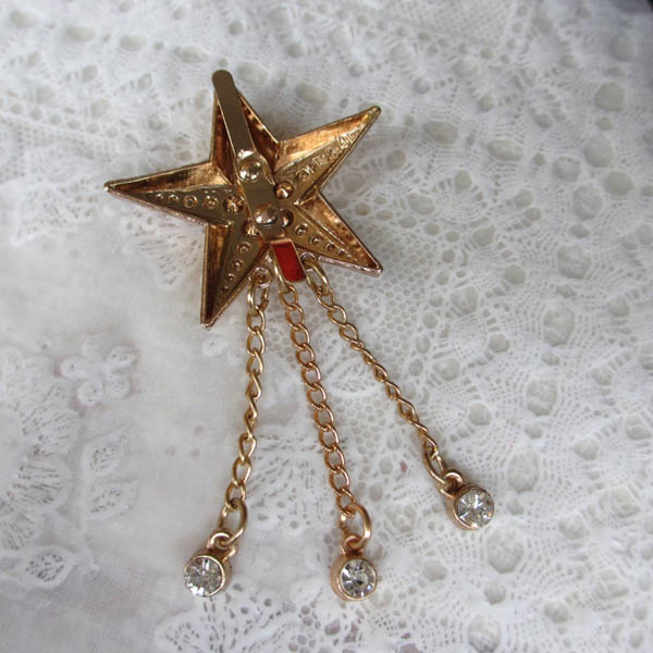 XL129 Five-pointed star rivet tassels buckle/two claws clasp/Decorative accessories bags shoes side decorative rivets 41x80mm MOQ 10pcs