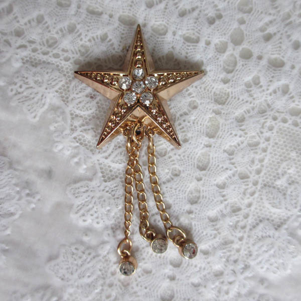 XL129 Five-pointed star rivet tassels buckle/two claws clasp/Decorative accessories bags shoes side decorative rivets 41x80mm MOQ 10pcs